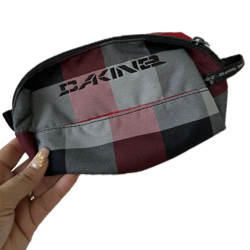 Dakine Large Plaid Zipper Accessory Toiletry Travel Case